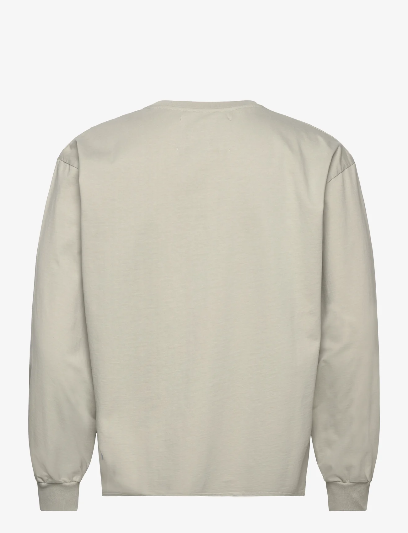 Garment Project - Heavy L/S Tee - Silver Birch - långärmade t-shirts - silver - 1