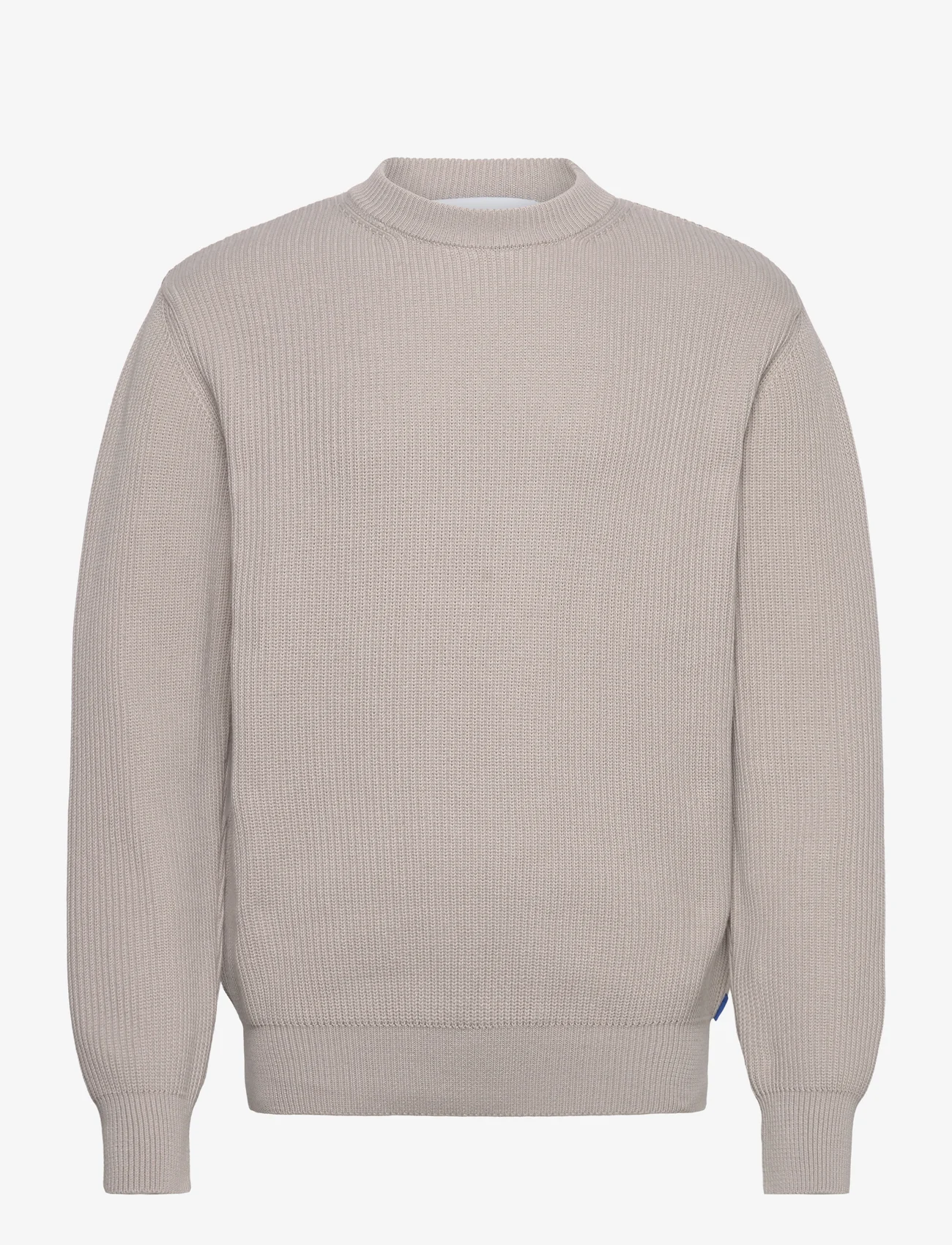 Garment Project - Round Neck Knit - Light Grey - rundhalsad - light grey - 0