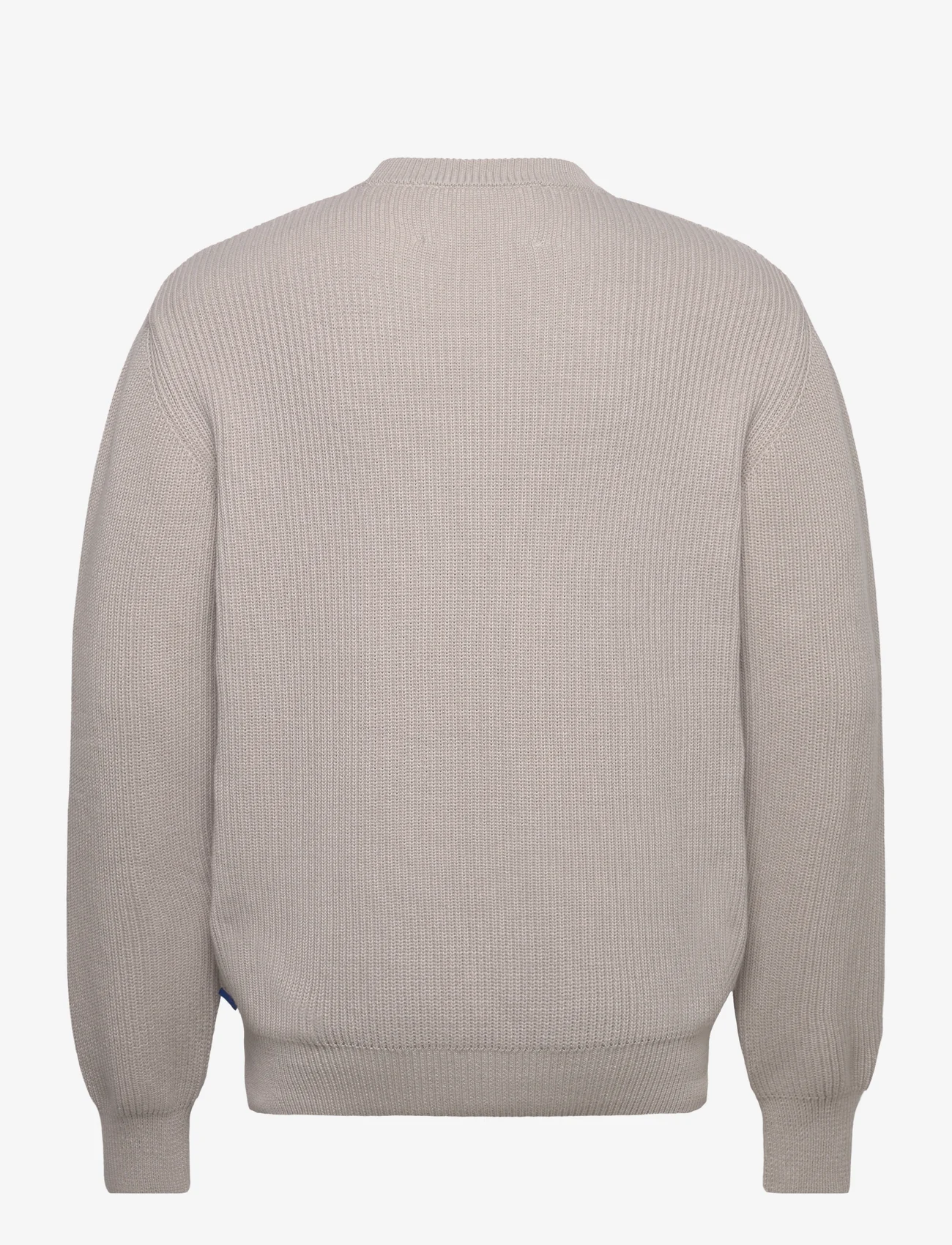 Garment Project - Round Neck Knit - Light Grey - pyöreäaukkoiset - light grey - 1