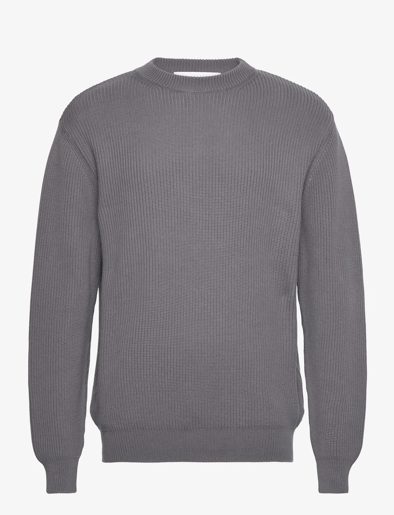 Garment Project - Round Neck Knit - rundhalsad - 445 charcoal - 0