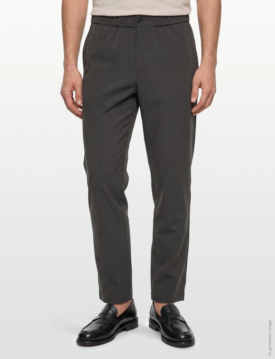 Garment Project - Dressed Pant - Grey Melange - anzugshosen - grey melange - 3