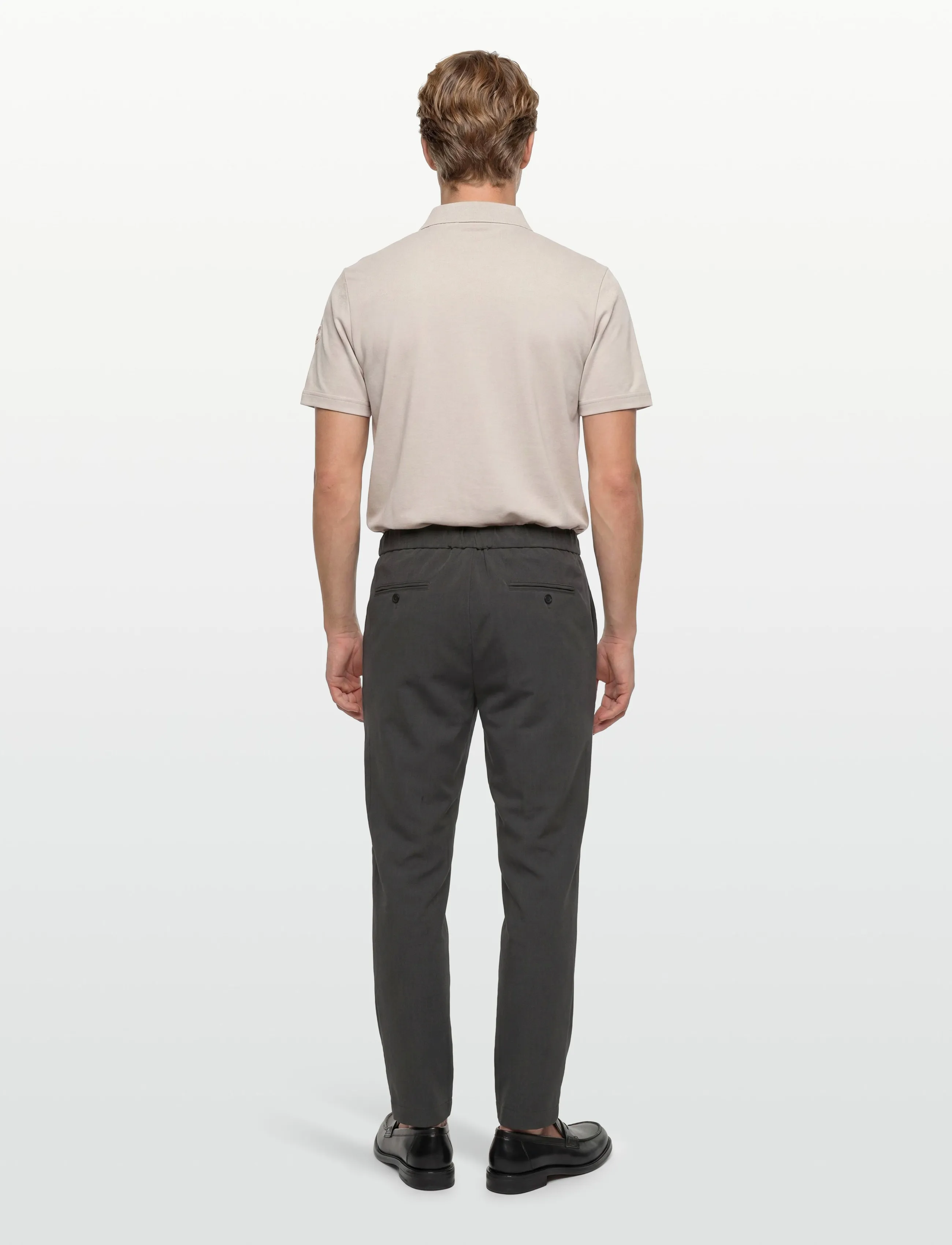 Garment Project Dressed Pant Grey Melange kostymbyxor herr – bild 3