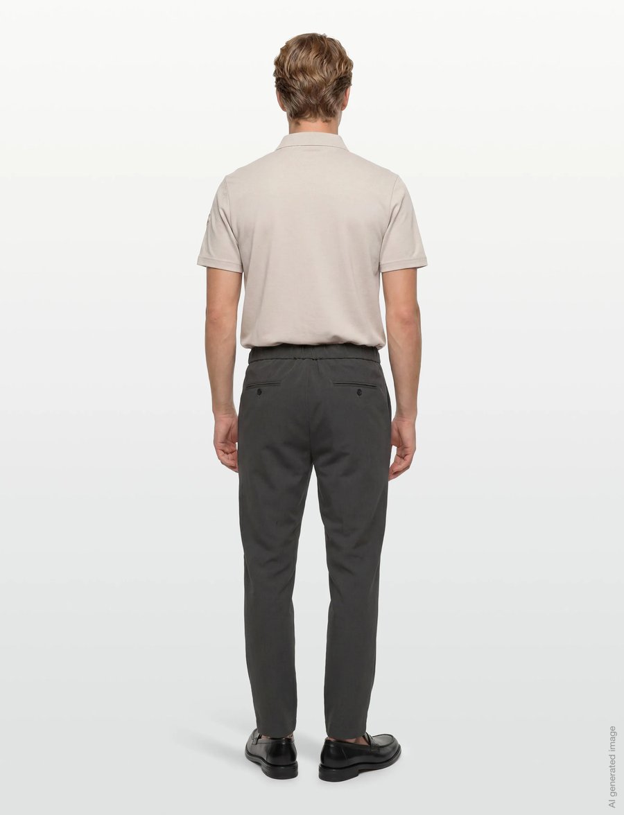 Garment Project - Dressed Pant - Grey Melange - anzugshosen - grey melange - 4