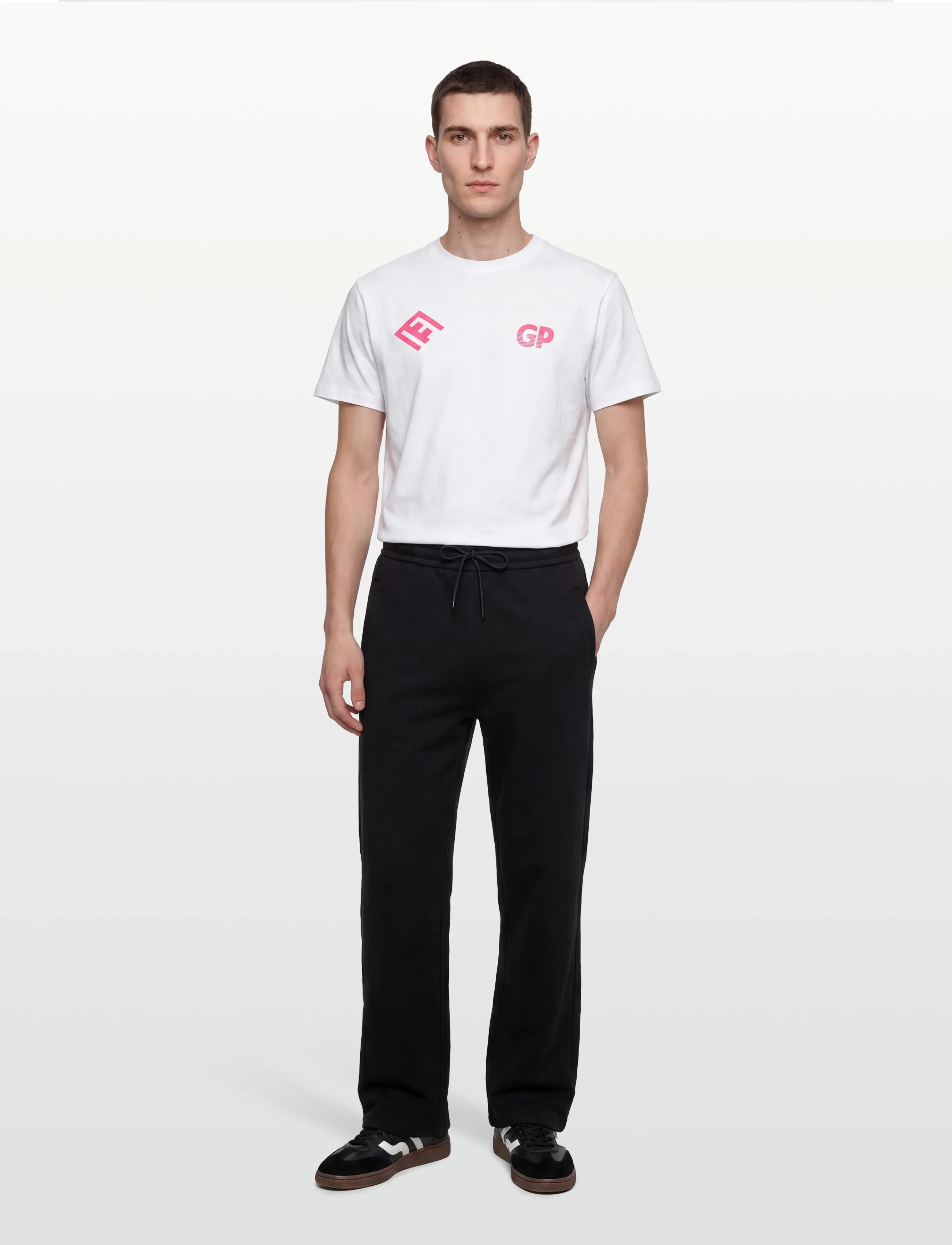 Garment Project Gp13 Logo Tee White, Mænd, Logo T-Shirt, Hvid, Str: S