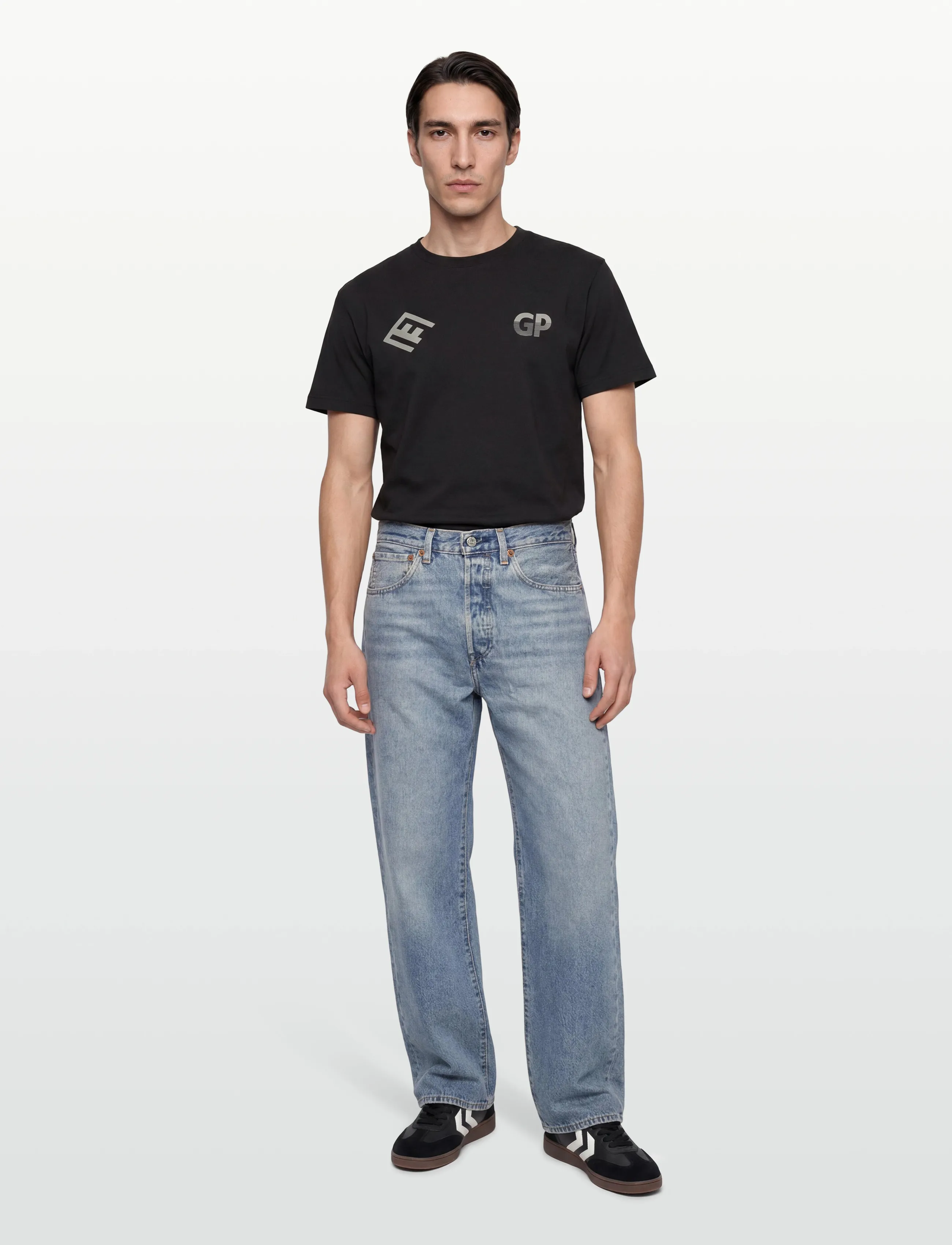 Garment Project GP13 Logo Tee - Black - Nach Stil kaufen - BLACK / black