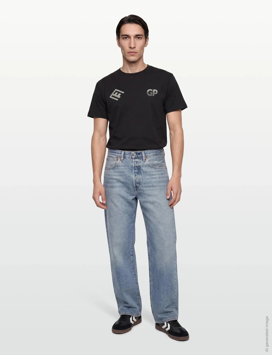 Garment Project - GP13 Logo Tee - Black - kurzärmelige t-shirts - black - 0