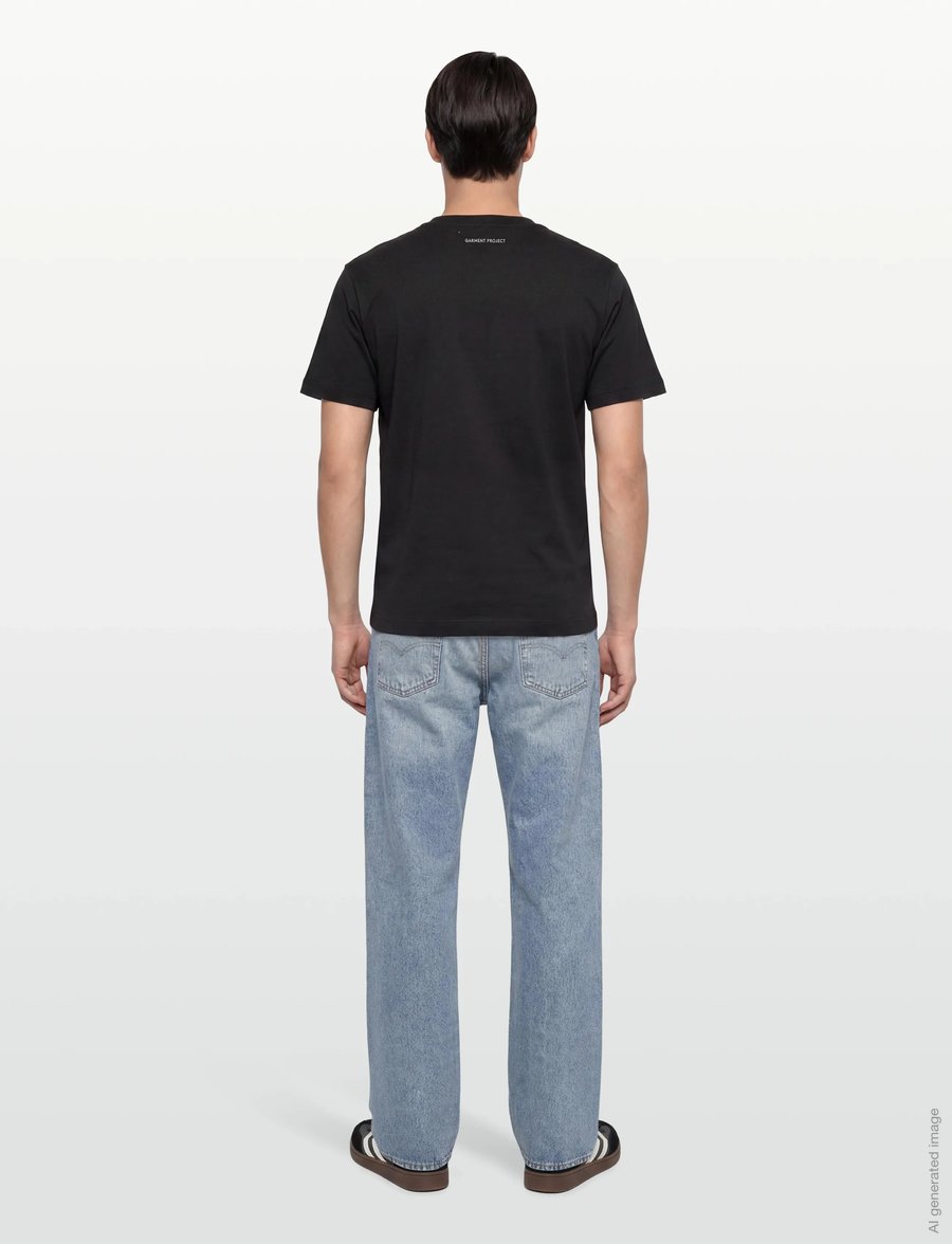 Garment Project - GP13 Logo Tee - Black - kurzärmelige t-shirts - black - 4