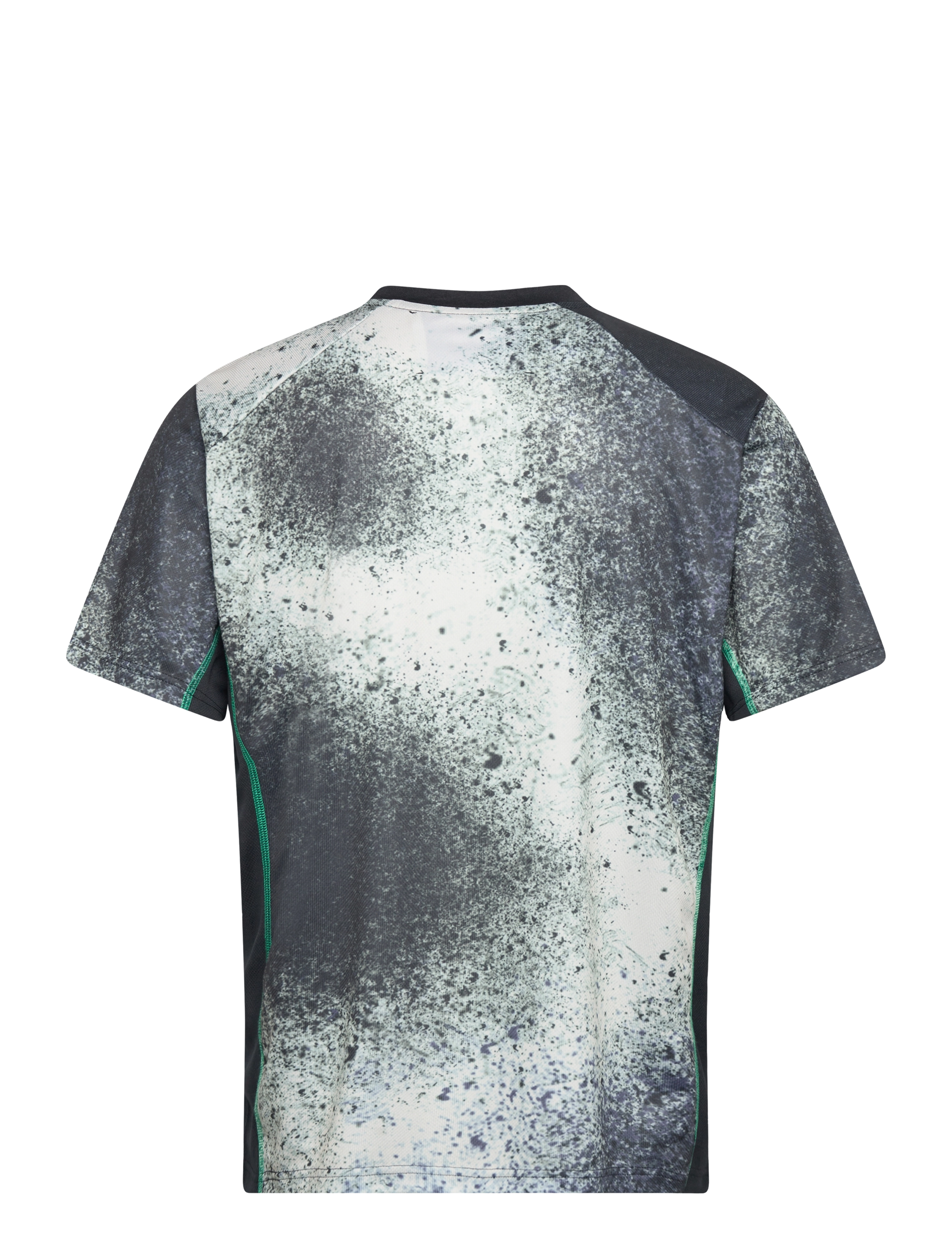 Garment Project - Technical Short Sleeved Tee - Black - efterårstøj - black/grey a.o.p. - 1