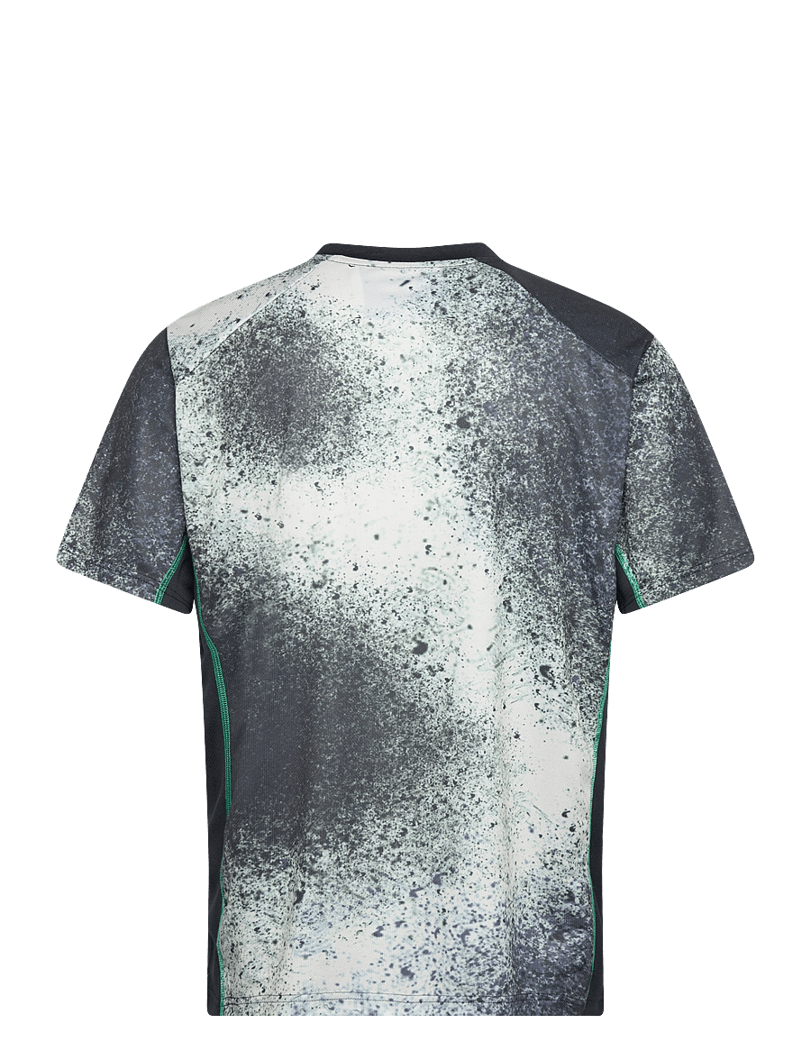 Garment Project - Technical Short Sleeved Tee - Black - kortärmade t-shirts - black/grey a.o.p. - 1