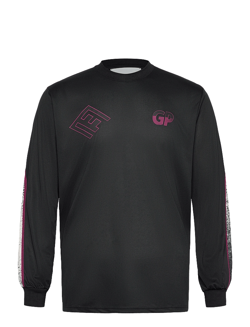 Garment Project - Technical Long Sleeved Tee - Black - langärmelig - black/grey a.o.p. - 0