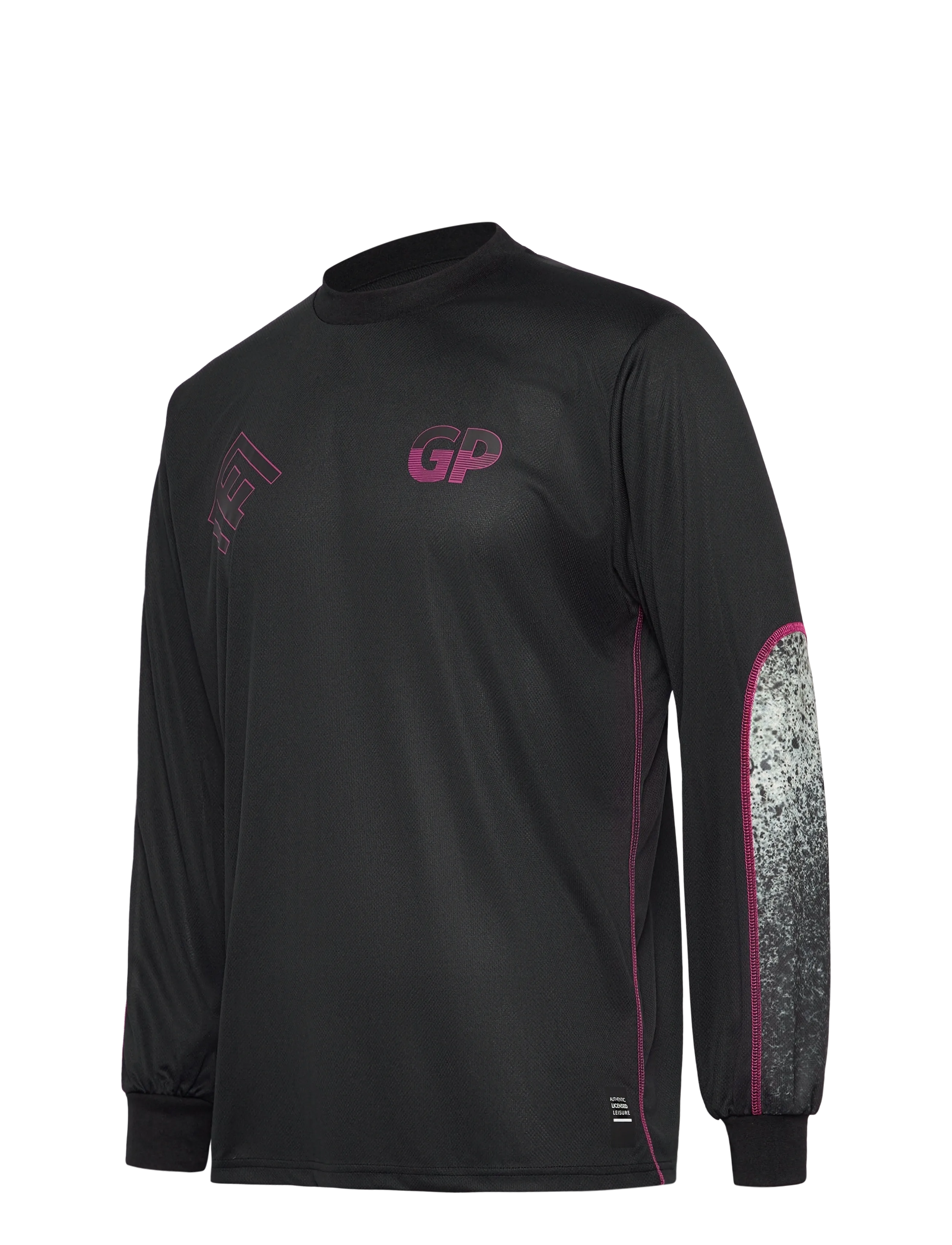 Garment Project - Technical Long Sleeved Tee - Black - birthday gifts - black/grey a.o.p. - 3