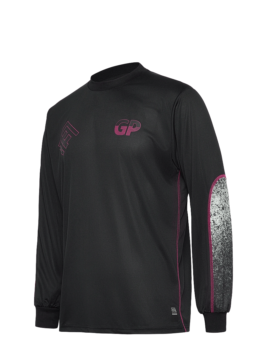 Garment Project - Technical Long Sleeved Tee - Black - long-sleeved t-shirts - black/grey a.o.p. - 3