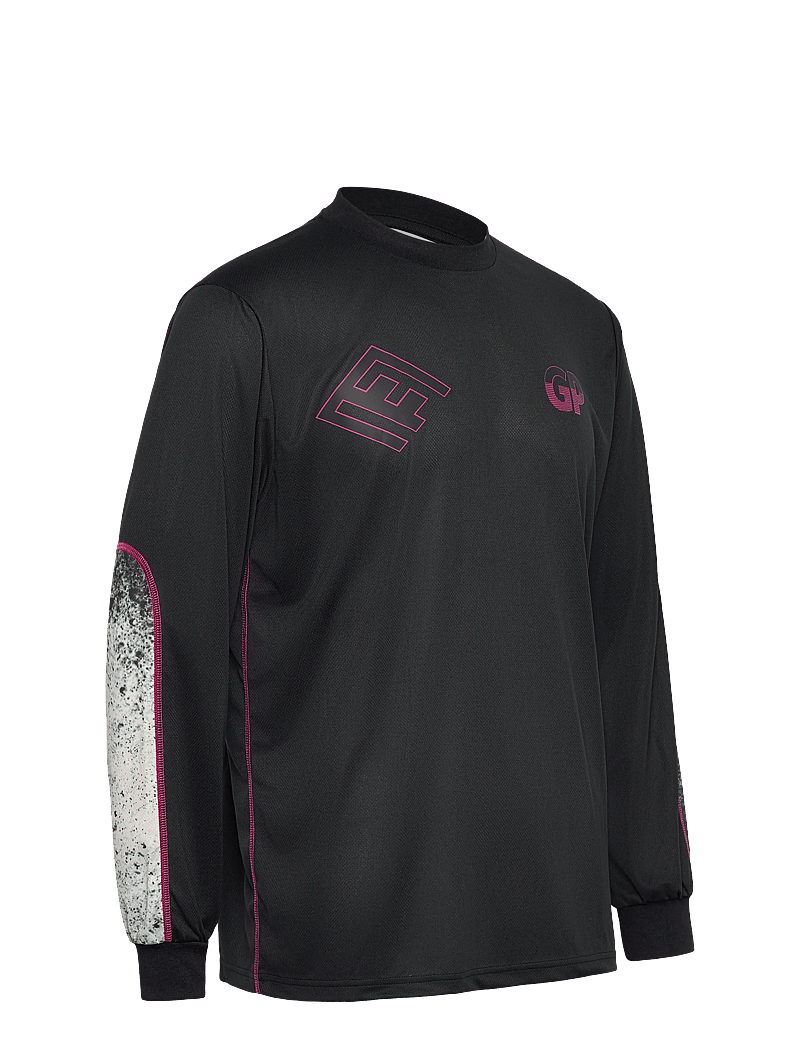 Garment Project - Technical Long Sleeved Tee - Black - long-sleeved t-shirts - black/grey a.o.p. - 4