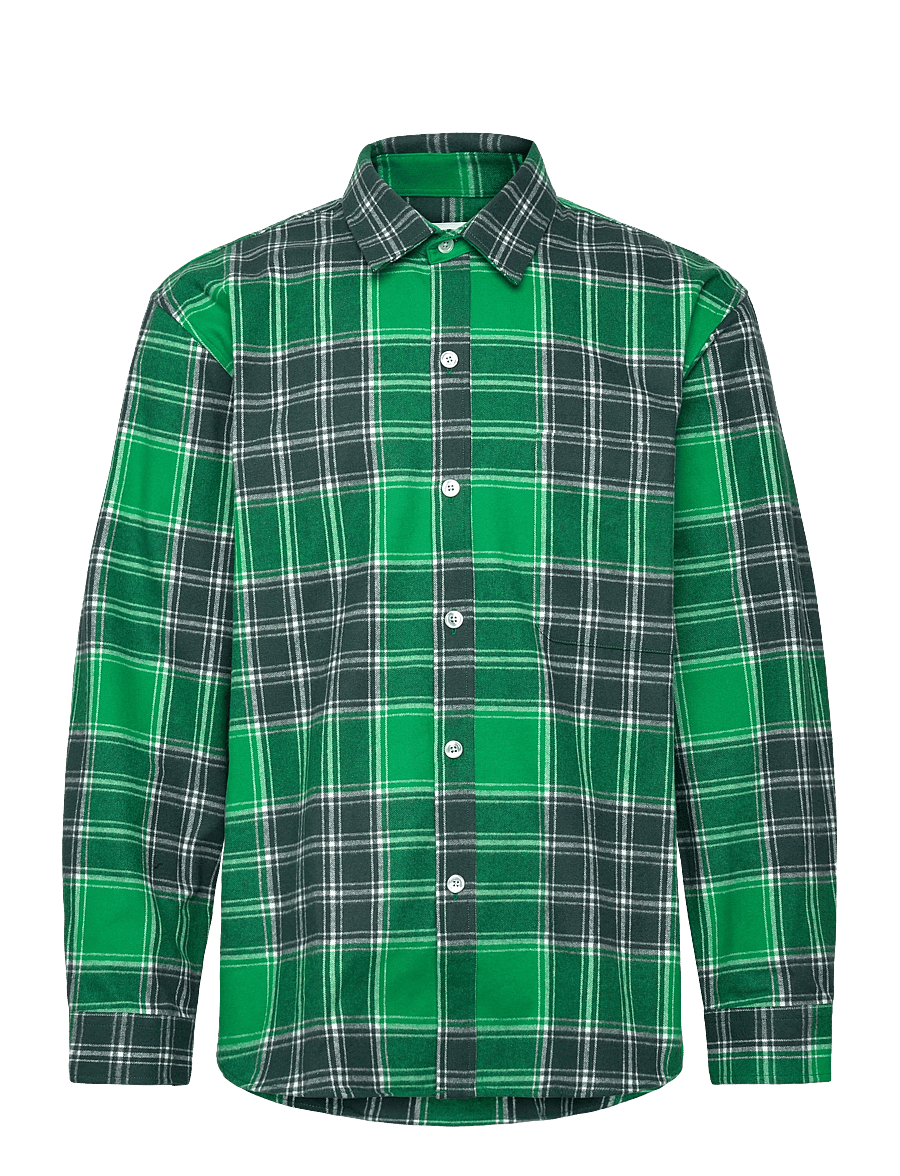 Garment Project - Check Overshirt - Green - ruudulised särgid - green - 0