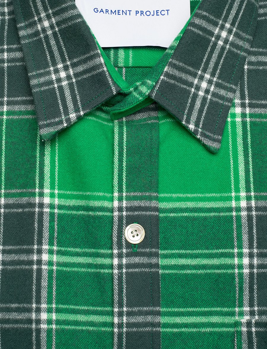 Garment Project - Check Overshirt - Green - ruudulised särgid - green - 2