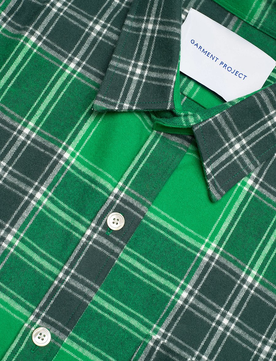 Garment Project - Check Overshirt - Green - ruudulised särgid - green - 3