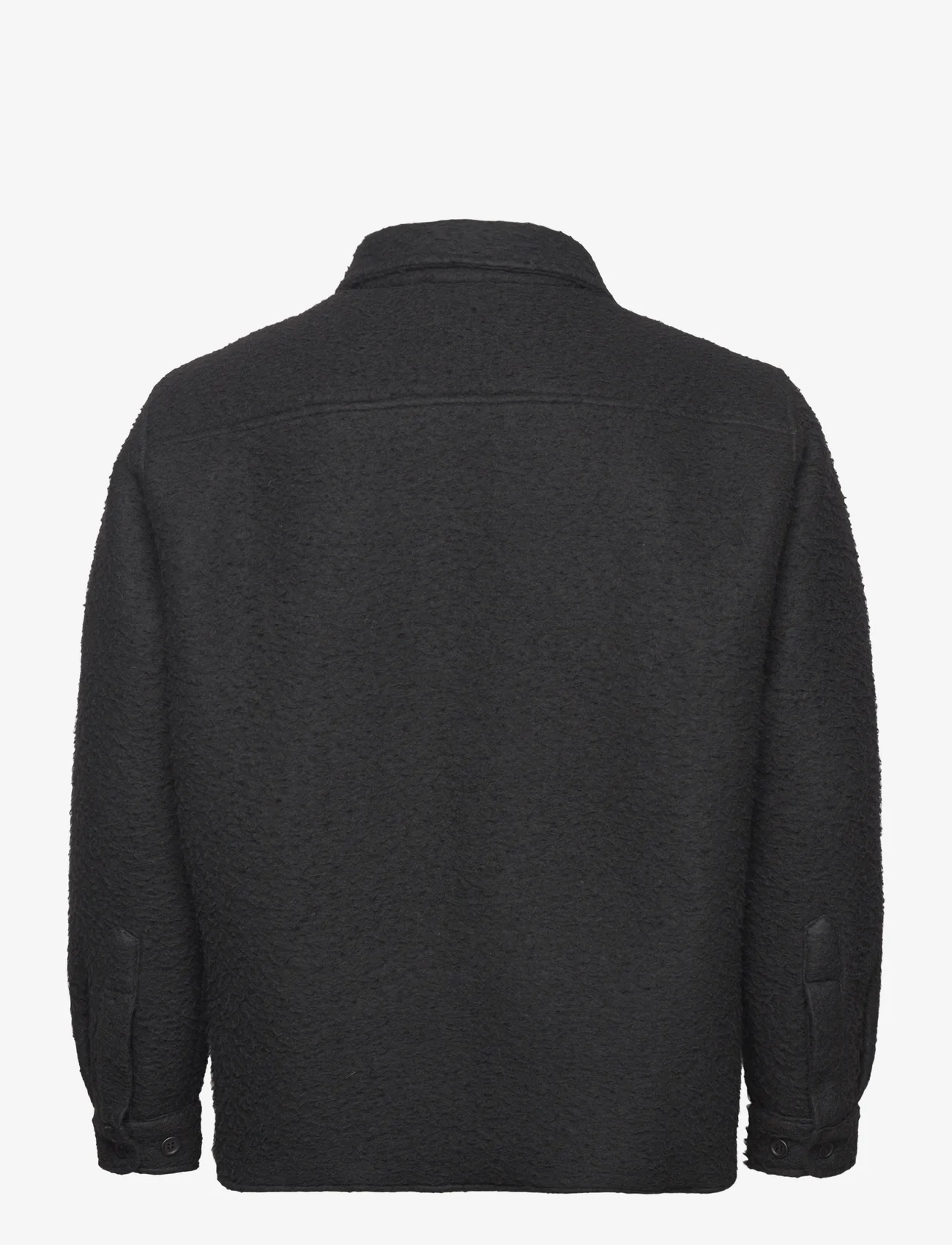 Garment Project - Teddy Unlined Jacket - wełniane kurtki - 999 black - 1