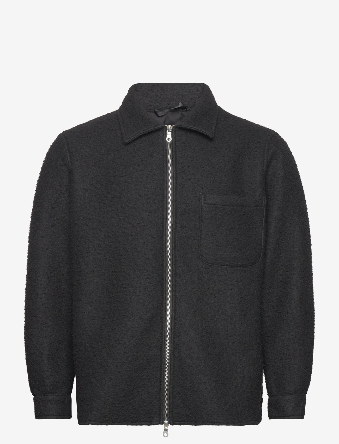 Garment Project - Teddy Unlined Jacket - Black - efterårsjakker - black - 0