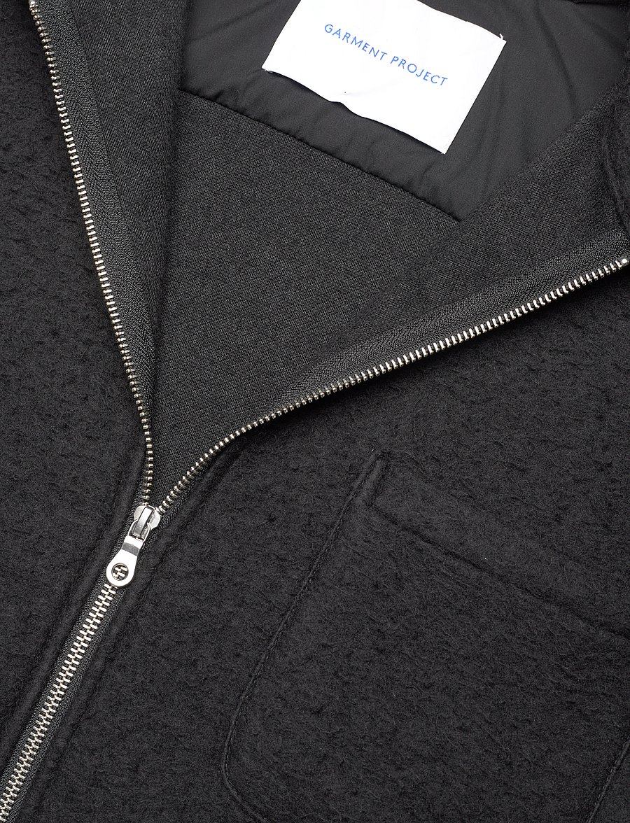 Garment Project - Teddy Unlined Jacket - Black - jacken - black - 2