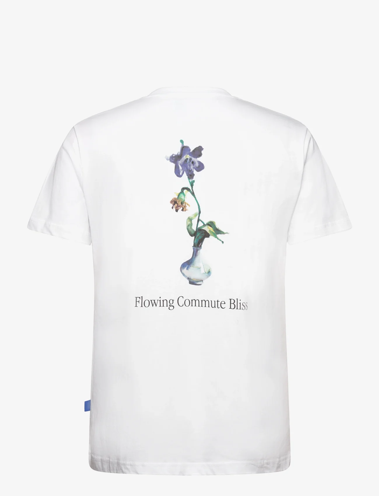 Garment Project - Relaxed Fit Tee - White / Flowing Commute Bliss - kortärmade t-shirts - white - 1