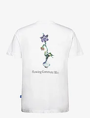 Garment Project - Relaxed Fit Tee - White / Flowing Commute Bliss - kortärmade t-shirts - white - 1