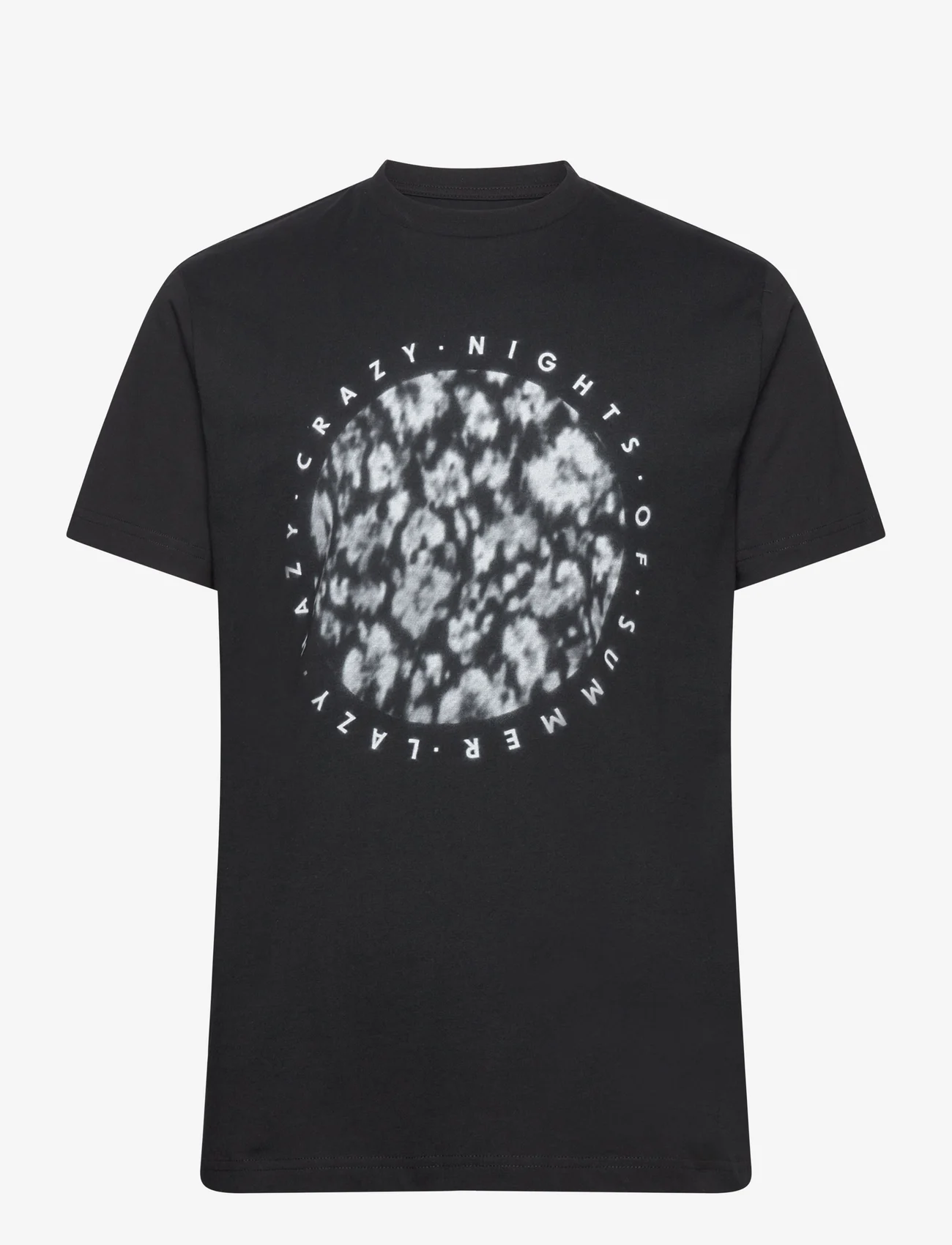 Garment Project - Relaxed Fit Tee - Black / Lazy hazy - kortärmade t-shirts - black - 0