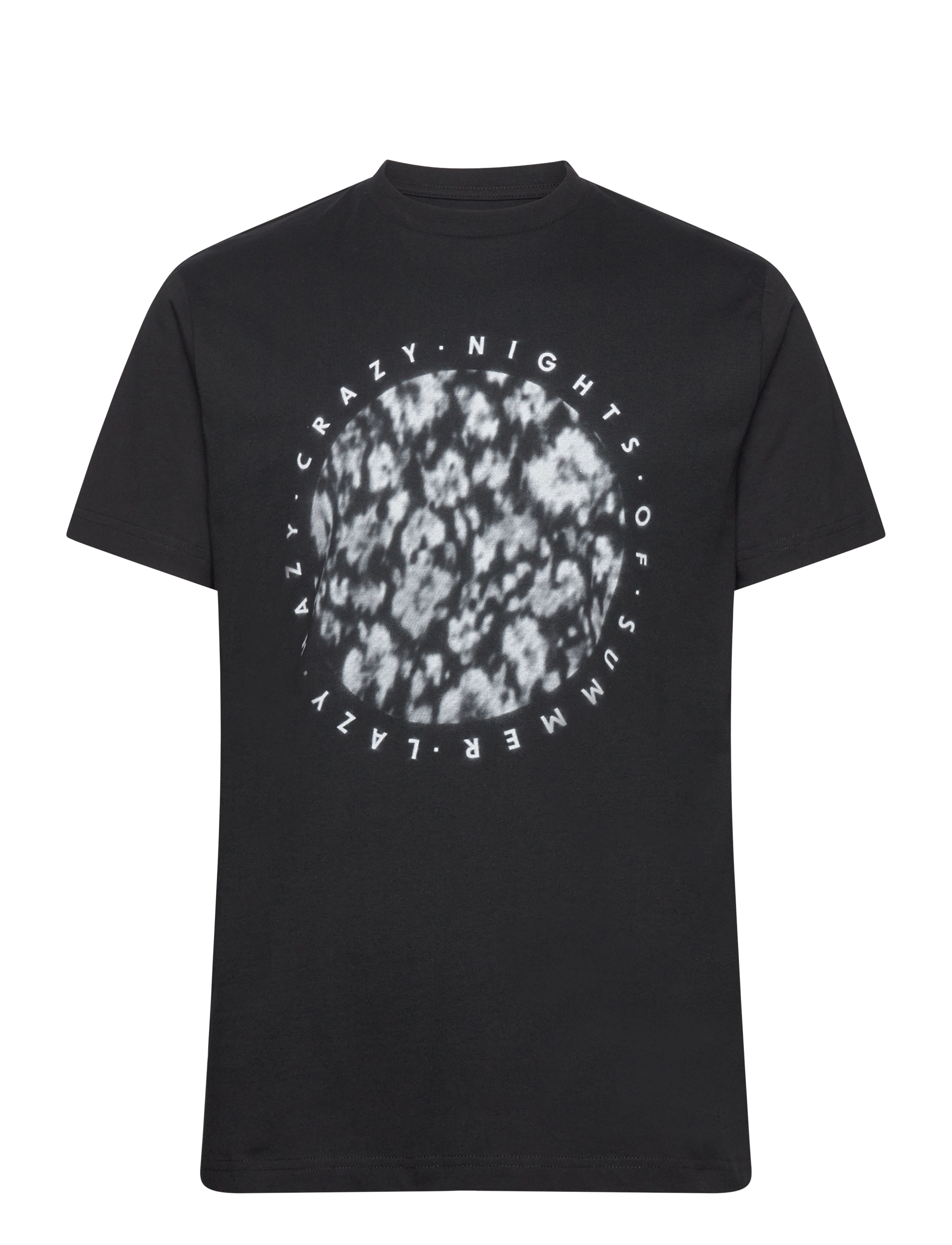 Garment Project Relaxed Fit Tee - Black / Lazy hazy - Garment Project - BLACK/GREY A.O.P. / black