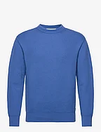 Round Neck Knit - Blue - BLUE