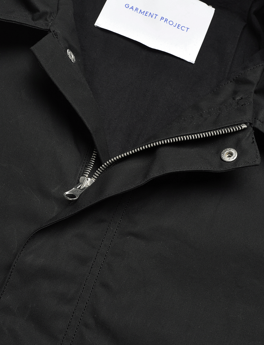 Garment Project - Waxed Cotton Worker - Black - vårjackor - black - 2
