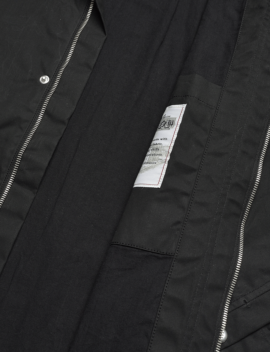 Garment Project - Waxed Cotton Worker - Black - vårjackor - black - 5