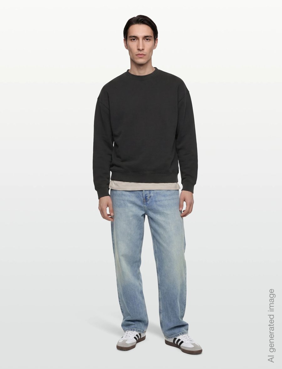 Garment Project - GP Drop Shoulder Crew Neck Sweat - - dressipluusid - acid black - 0