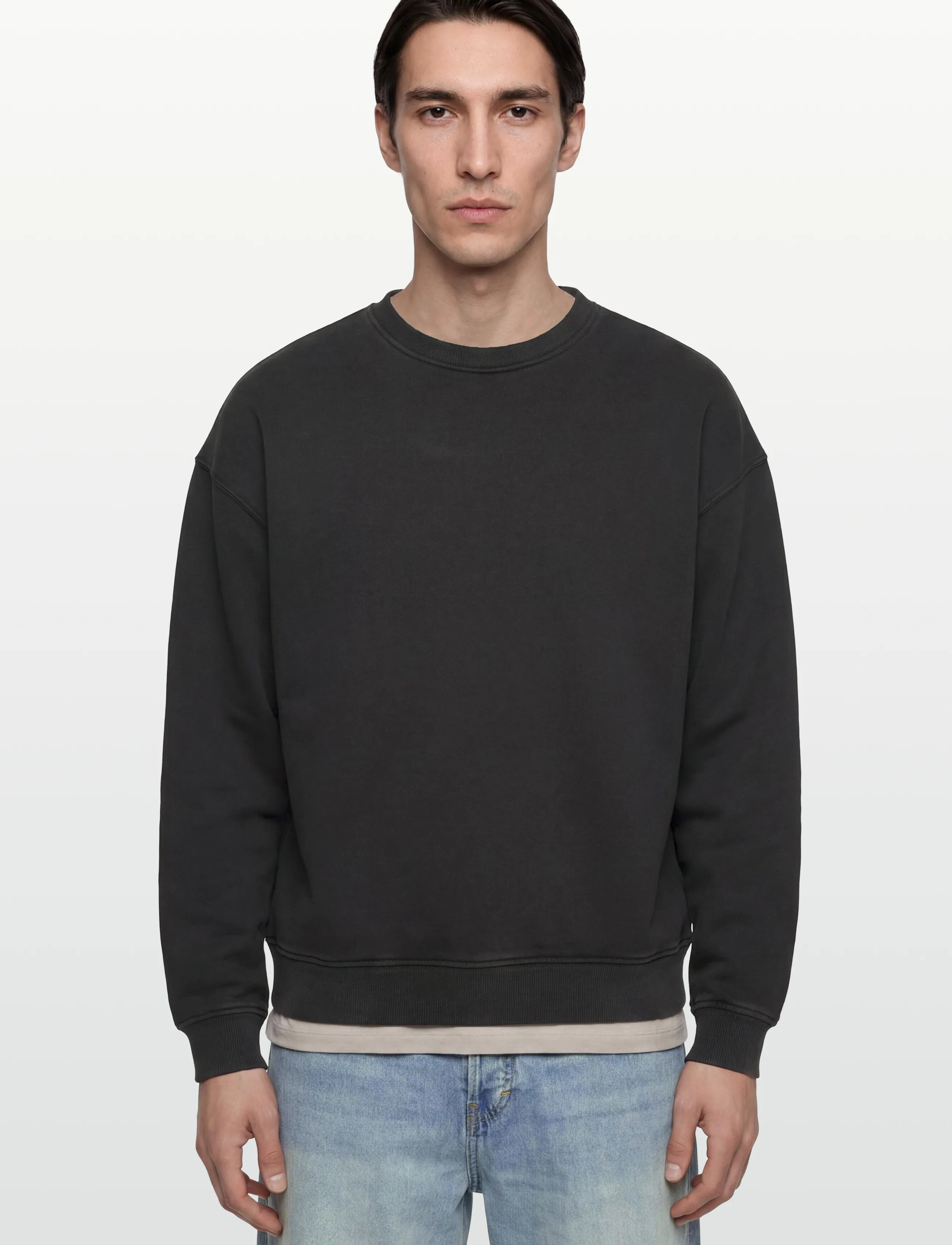 Garment Project - GP Drop Shoulder Crew Neck Sweat - - sweatshirts - acid black - 3