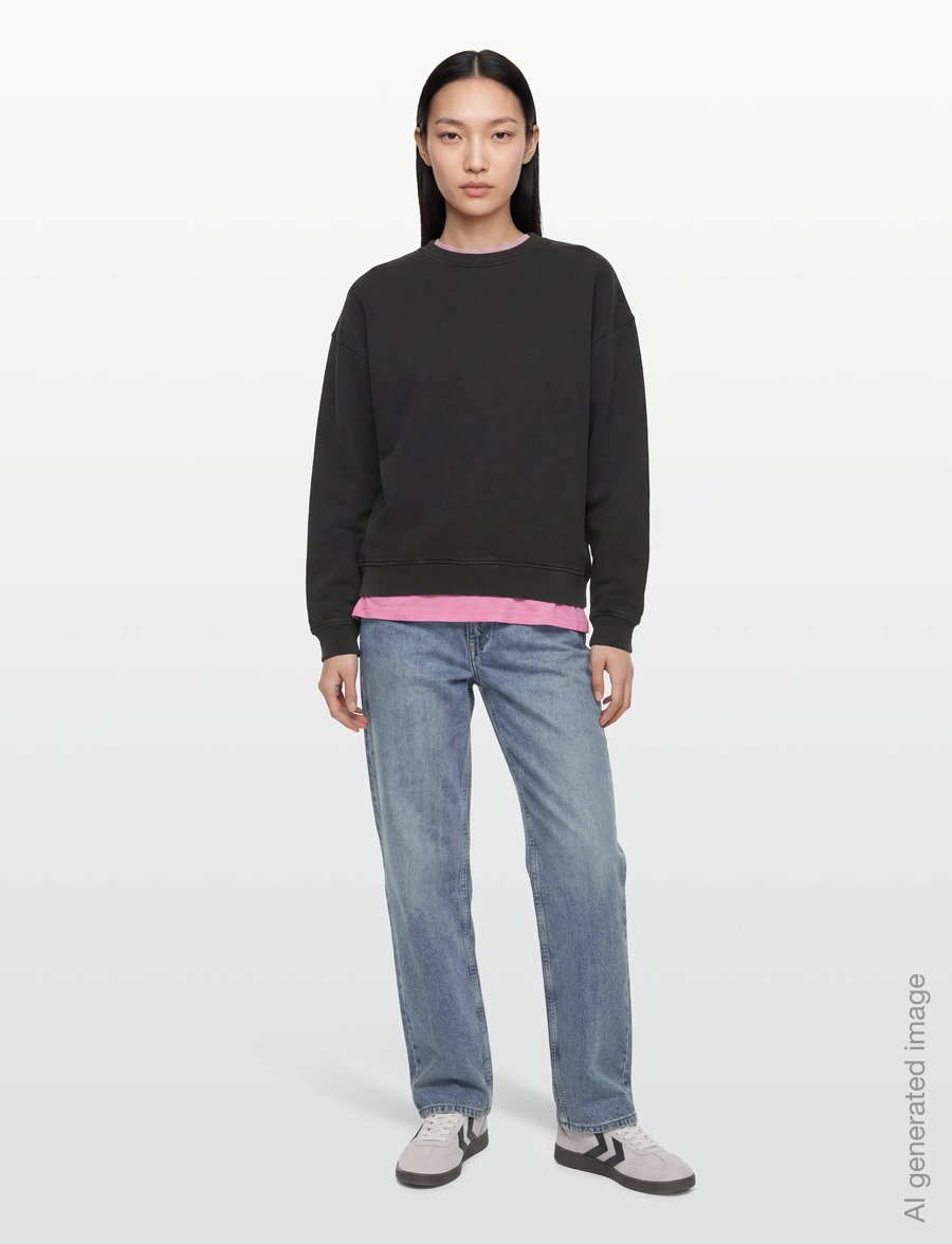 Garment Project - GP Drop Shoulder Crew Neck Sweat - - dressipluusid - acid black - 4