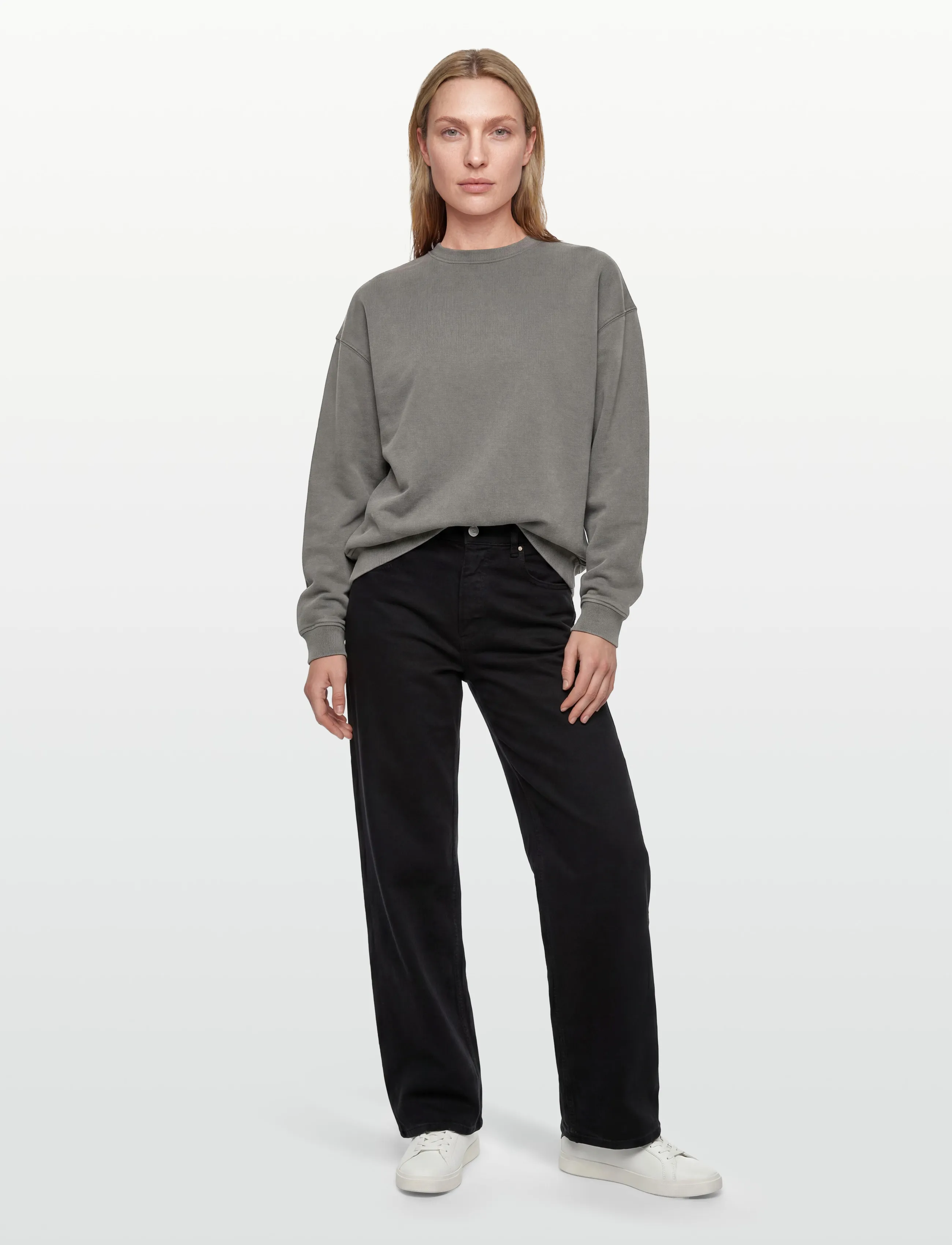 Garment Project - GP Drop Shoulder Crew Neck Sweat - - sweatshirts - acid grey - 4