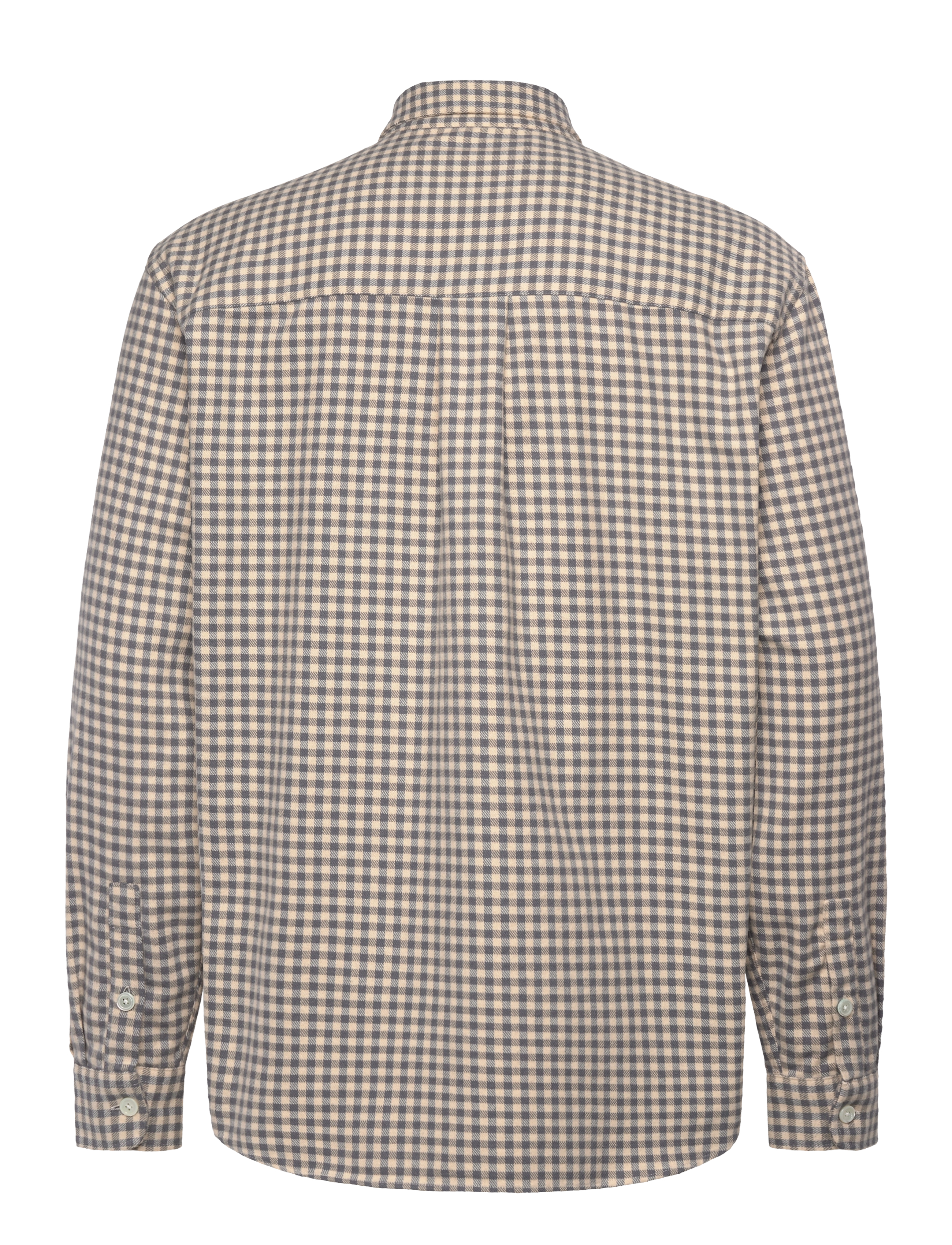 Garment Project - Relaxed Long Sleeved Shirt - Grey/B - checkered shirts - grey - 1