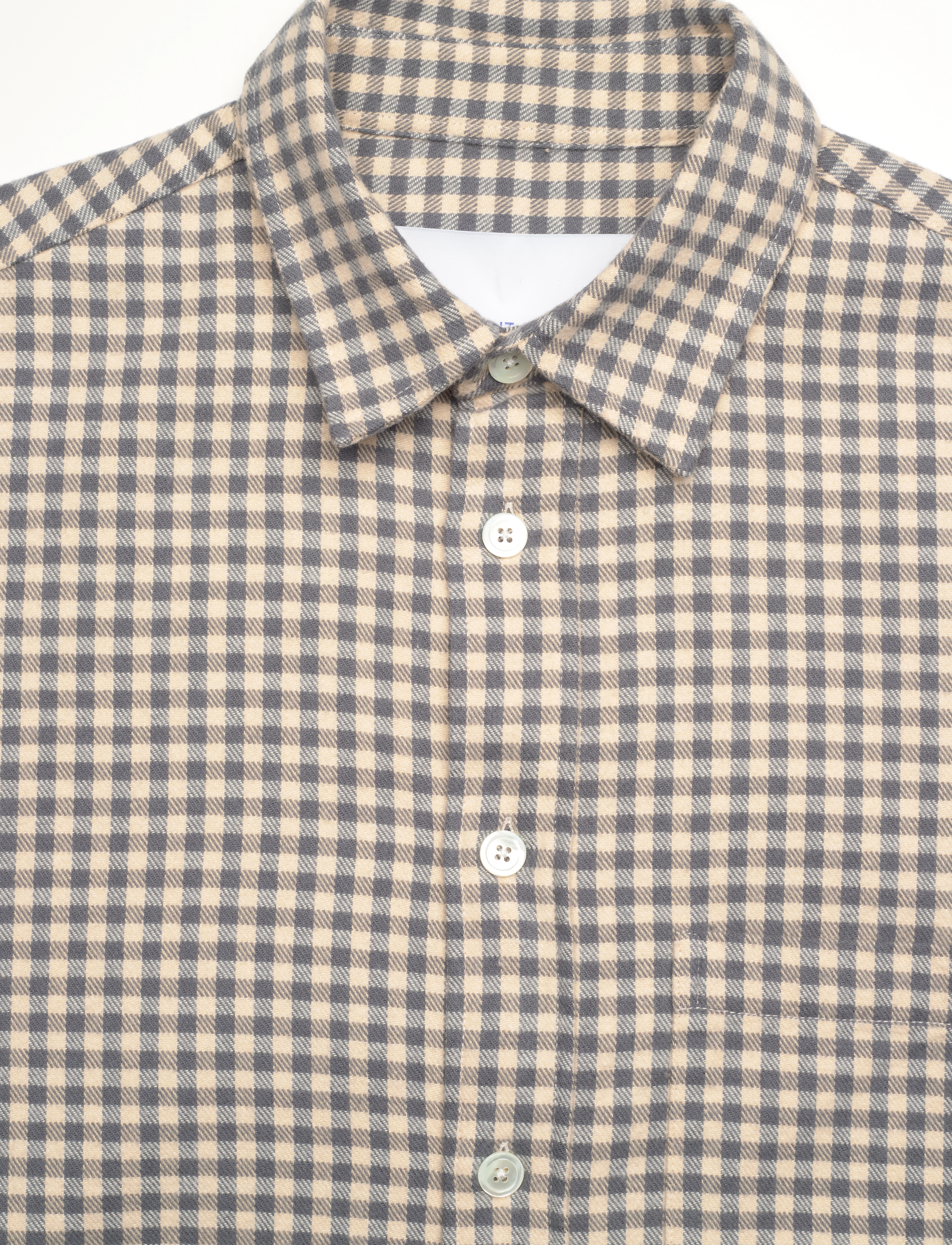 Garment Project - Relaxed Long Sleeved Shirt - Grey/B - checkered shirts - grey - 2