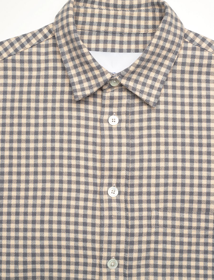 Garment Project - Relaxed Long Sleeved Shirt - Grey/B - rūtaini krekli - grey - 5