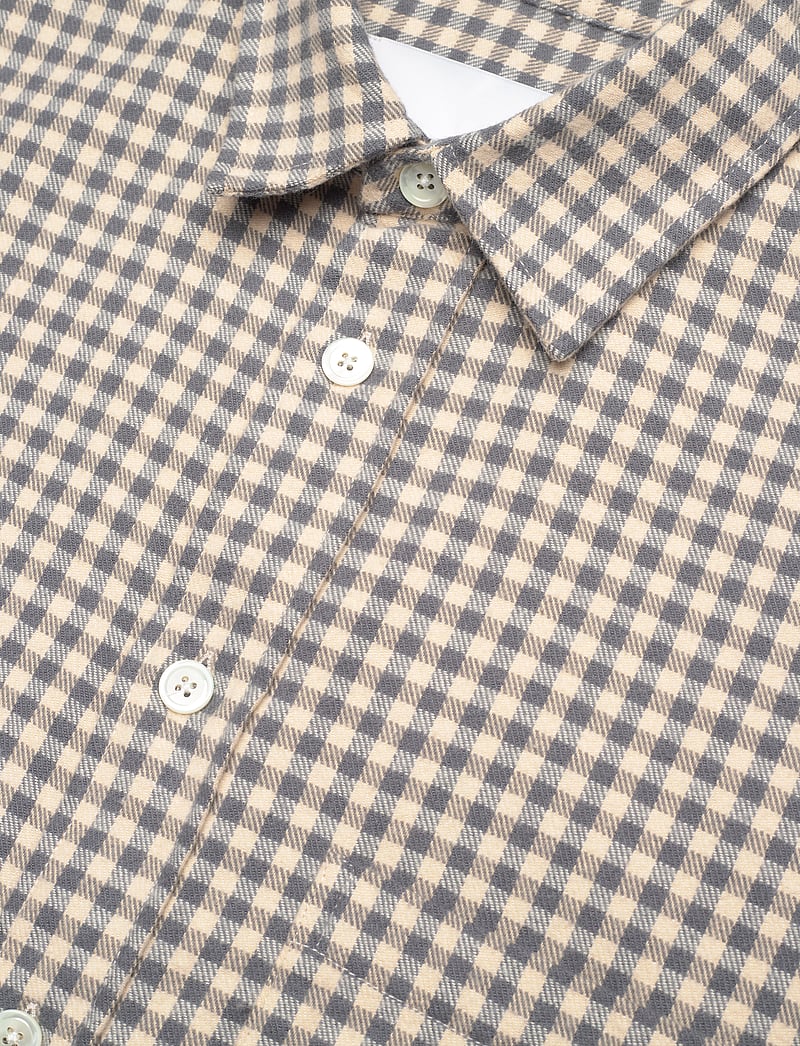 Garment Project - Relaxed Long Sleeved Shirt - Grey/B - karierte hemden - grey - 3