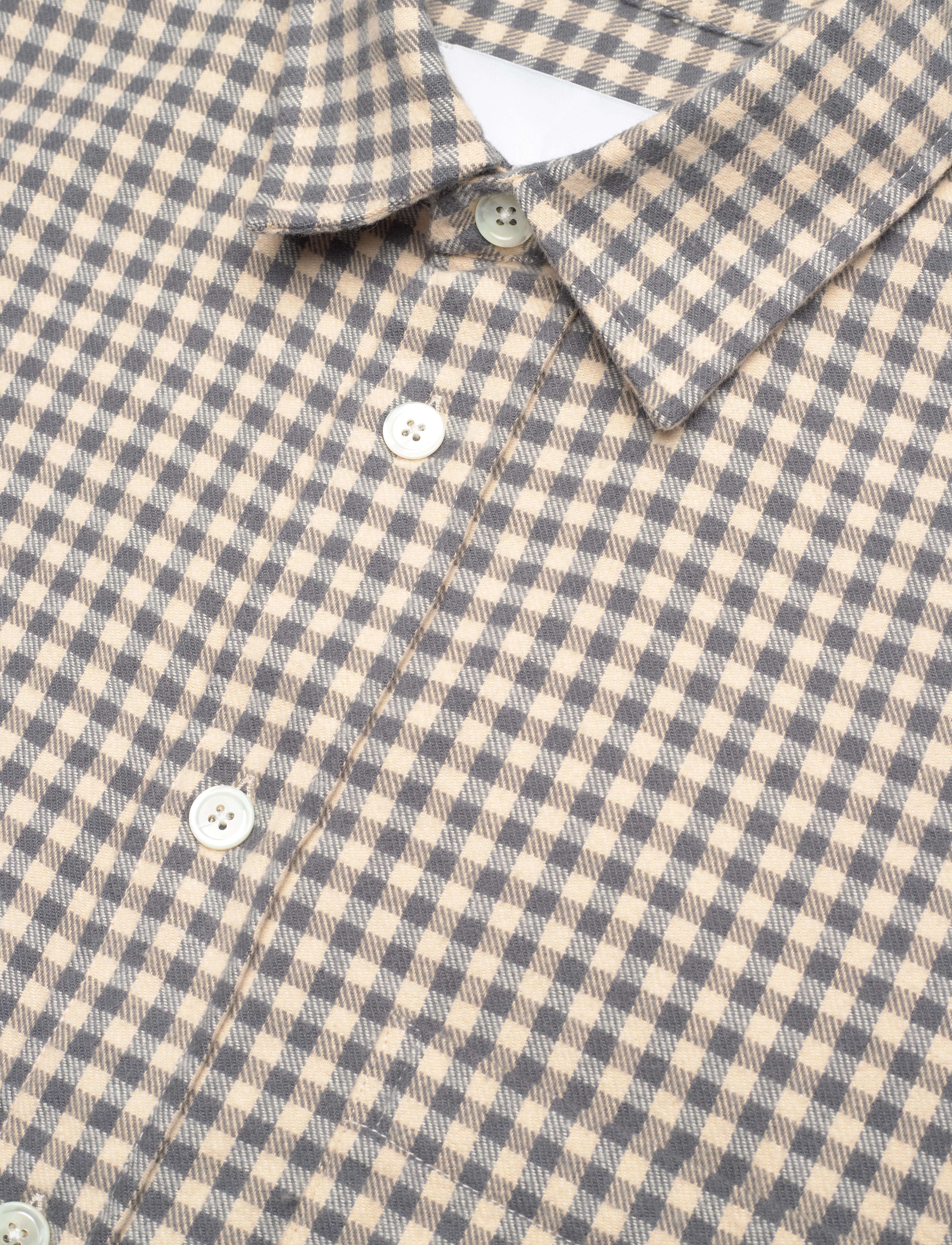 Garment Project - Relaxed Long Sleeved Shirt - Grey/B - checkered shirts - grey - 3