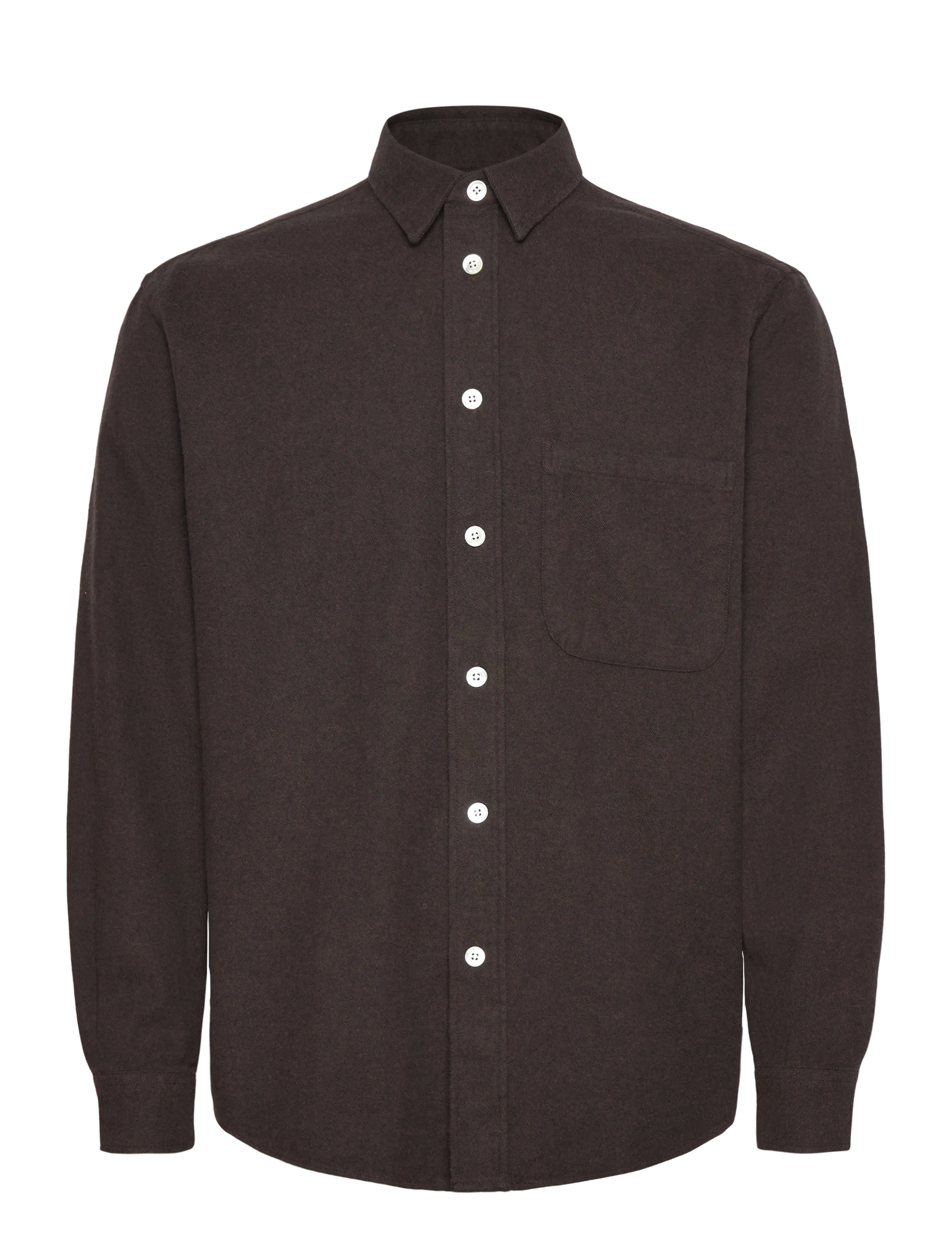 Garment Project Relaxed Long Sleeved Shirt - Dark B - Garment Project - BROWN / brown