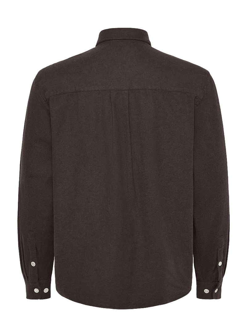 Garment Project - Relaxed Long Sleeved Shirt - Dark B - flanellskjortor - brown - 1