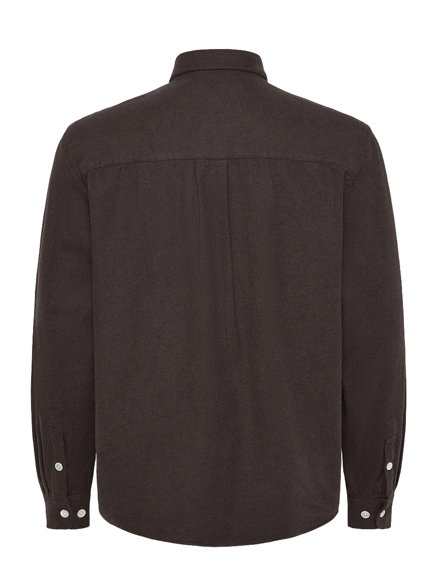 Garment Project - Relaxed Long Sleeved Shirt - Dark B - flanellskjortor - brown - 2