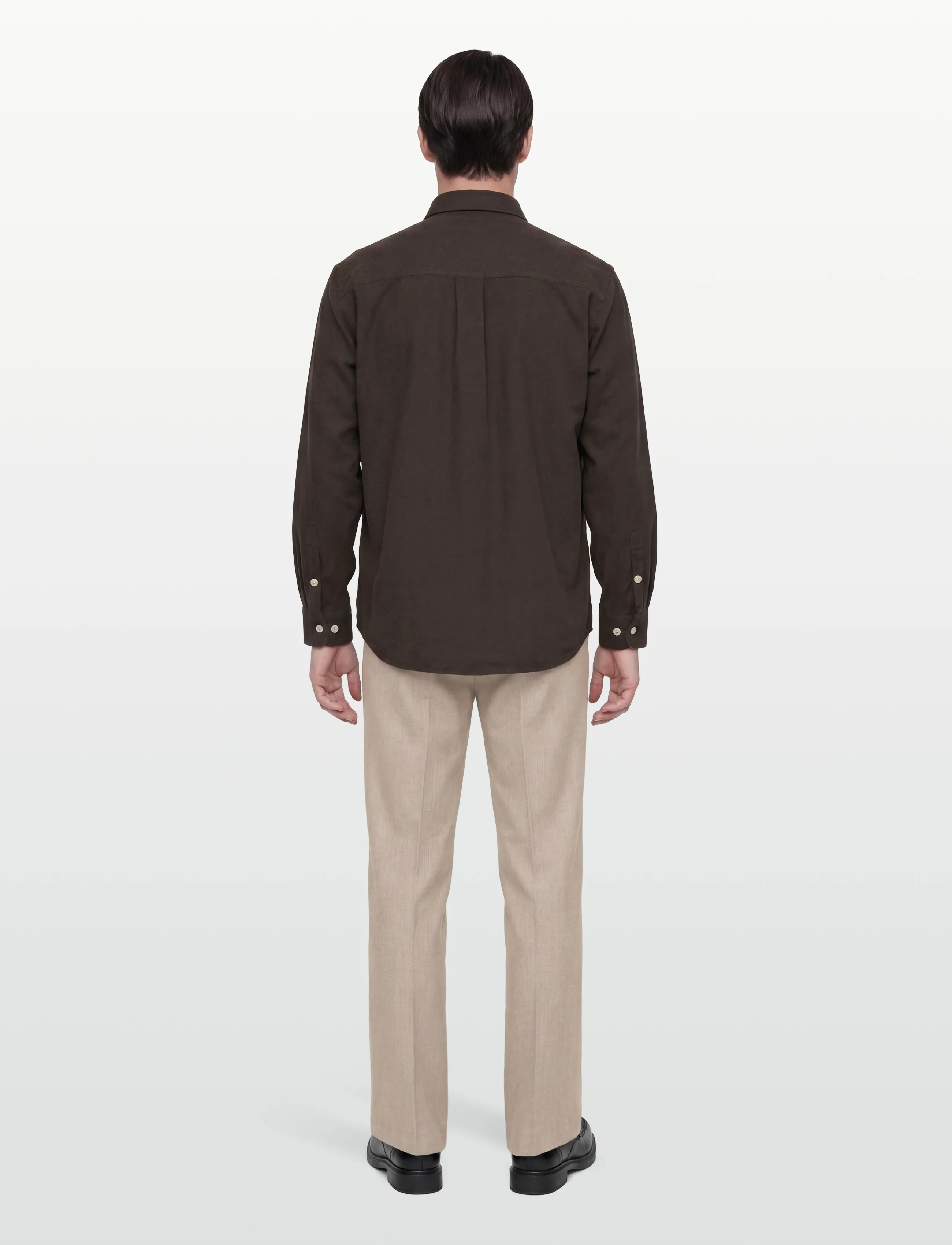 Garment Project - Relaxed Long Sleeved Shirt - Dark B - flanellskjortor - brown - 4