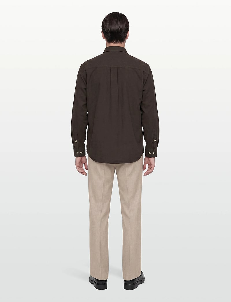 Garment Project - Relaxed Long Sleeved Shirt - Dark B - flannel-skjorter - brown - 4