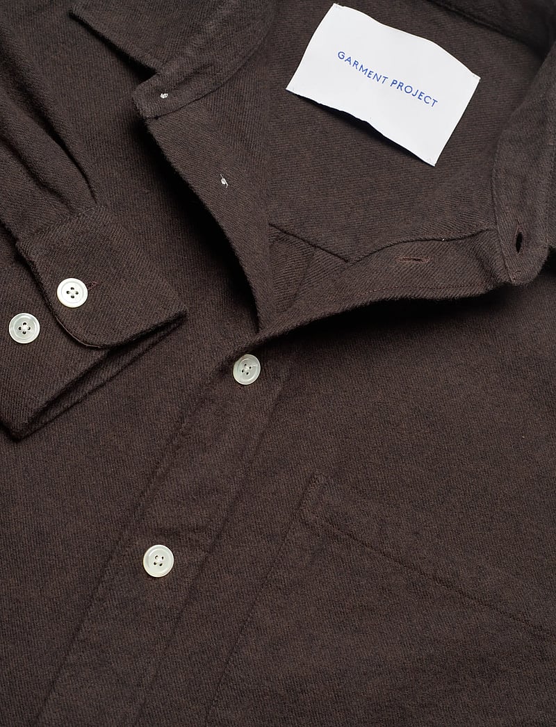 Garment Project - Relaxed Long Sleeved Shirt - Dark B - flanellskjortor - brown - 2