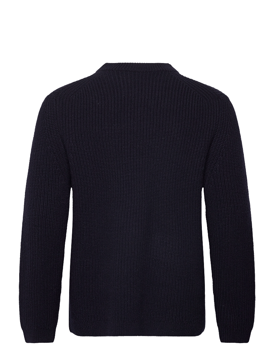 Garment Project - Boxy Wool Knit - Navy - Ümara kaelusega - navy - 1