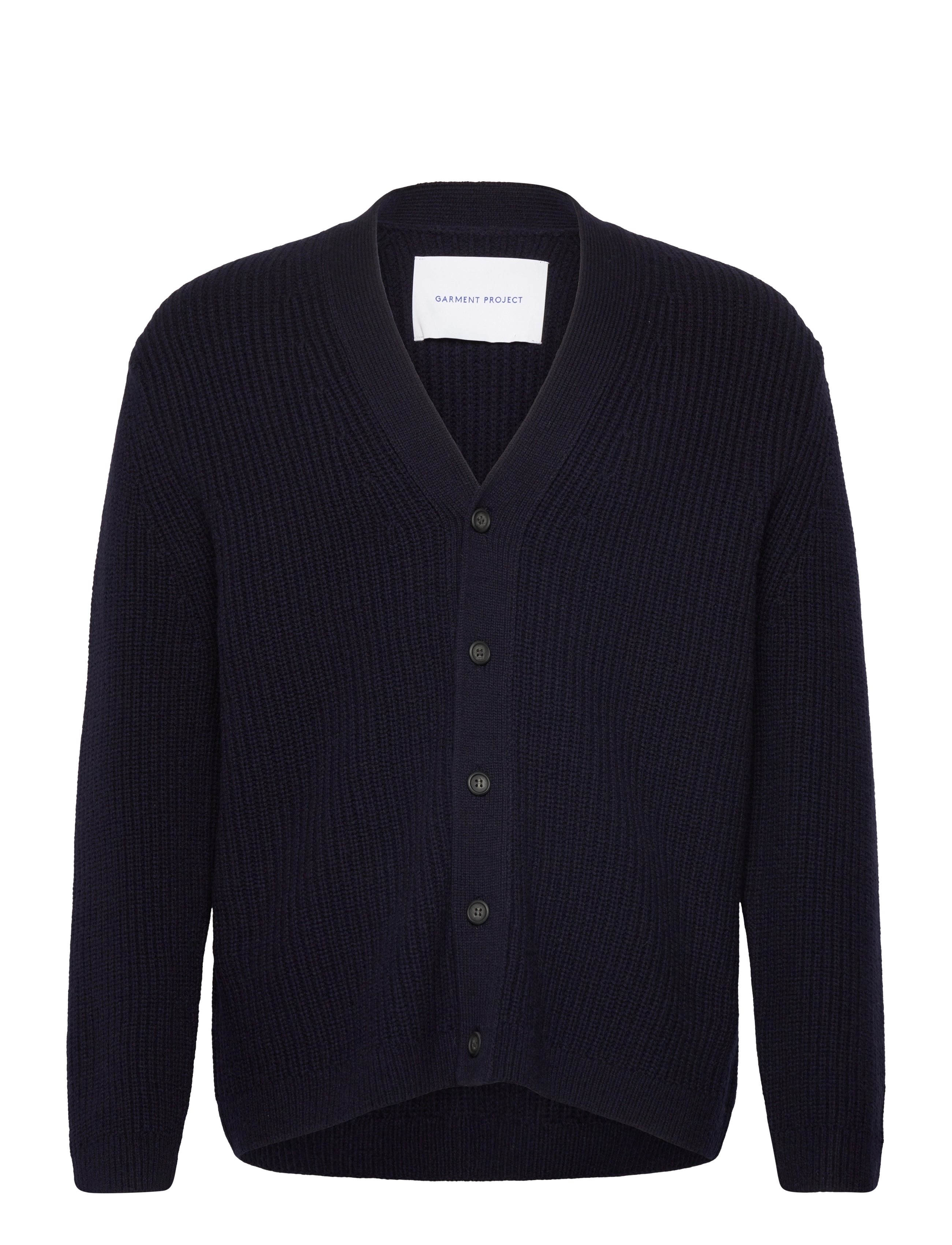 Garment Project Wool Knit Cardigan - Navy - Koftor - NAVY / navy