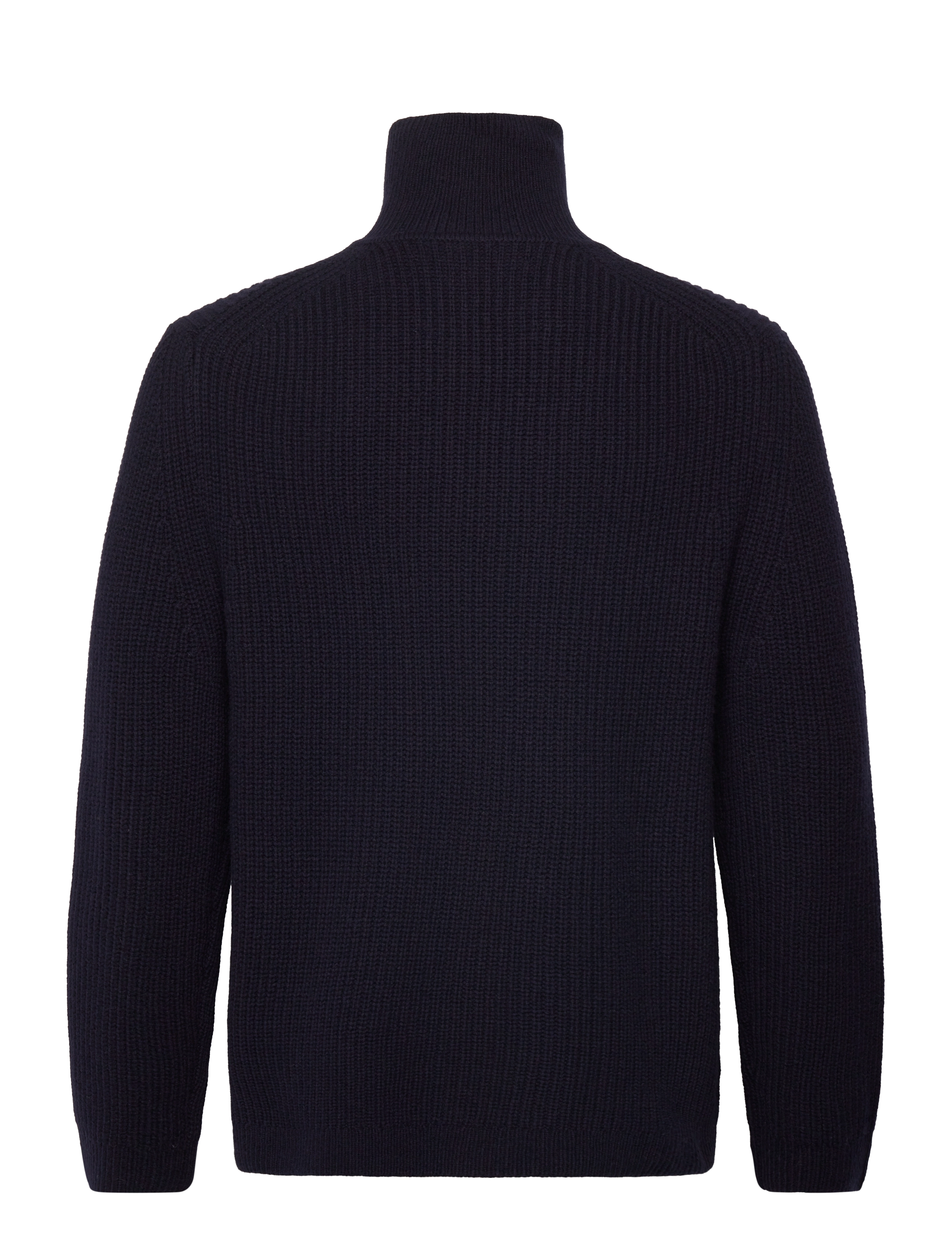 Garment Project - Half Zip Wool Knit - Navy - navy - 1