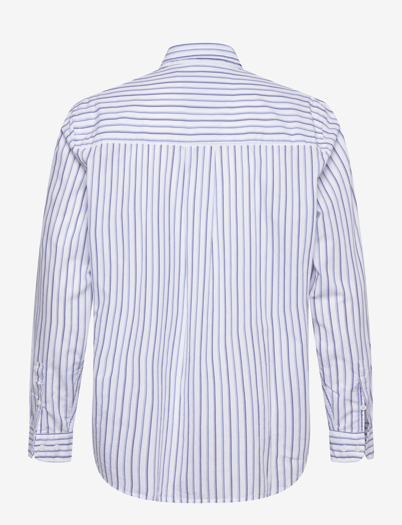 Garment Project - Relaxed Long Sleeved Shirt - White - striped shirts - white - 1