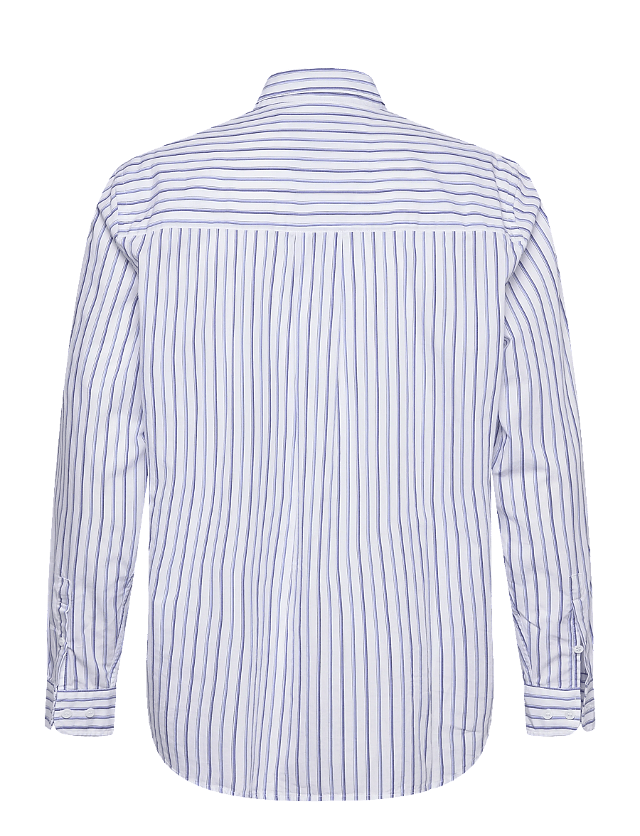 Garment Project - Relaxed Long Sleeved Shirt - White - striped shirts - white - 2